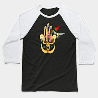 Hamsa and flowers Baseball T-Shirt